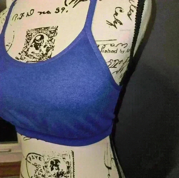 Jockey Womans Blue Padded Sports Bra - Picture 4 of 9